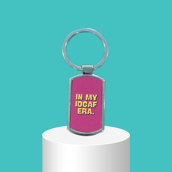 Funny "IDGAF" Metal Boxed Keyring