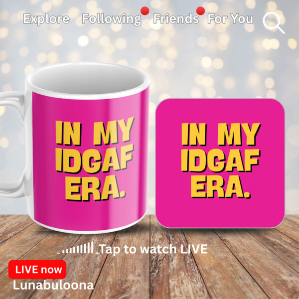 "IDGAF"" Ceramic Mug 11oz Large Handle