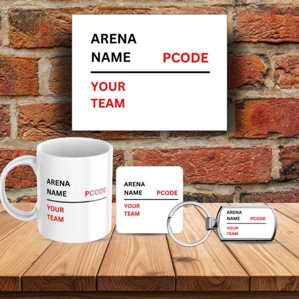 EIHL Team Street Sign Coaster - 9x9cm Cork Backed