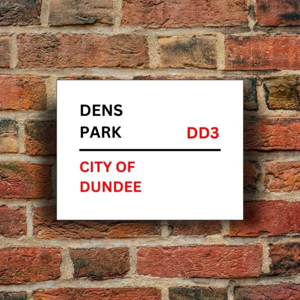 Dundee Football Club S.F.A. Street Sign - Metal Wall Sign (8 x 6 inches)