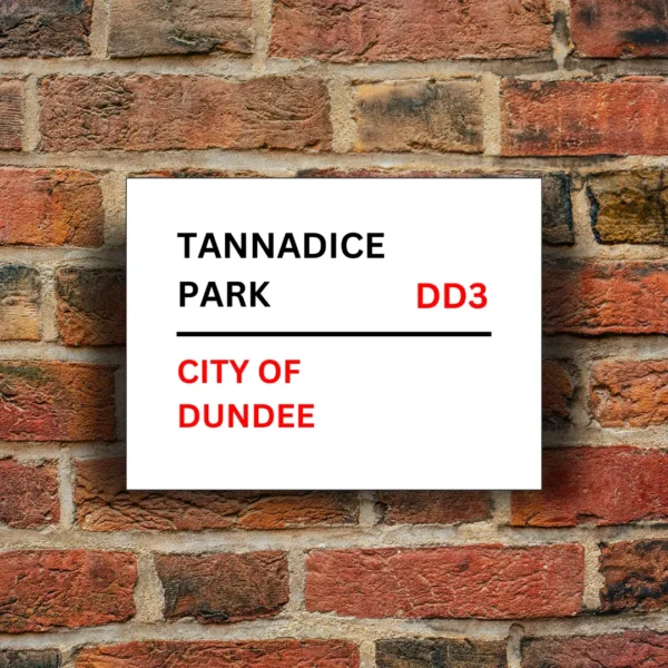 Dundee United Football Club S.F.A. Street Sign - Metal Wall Sign (8 x 6 inches)