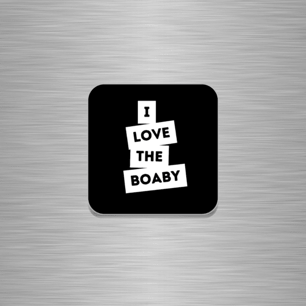 I Love The Boaby Funny Scottish Wooden Fridge Magnet