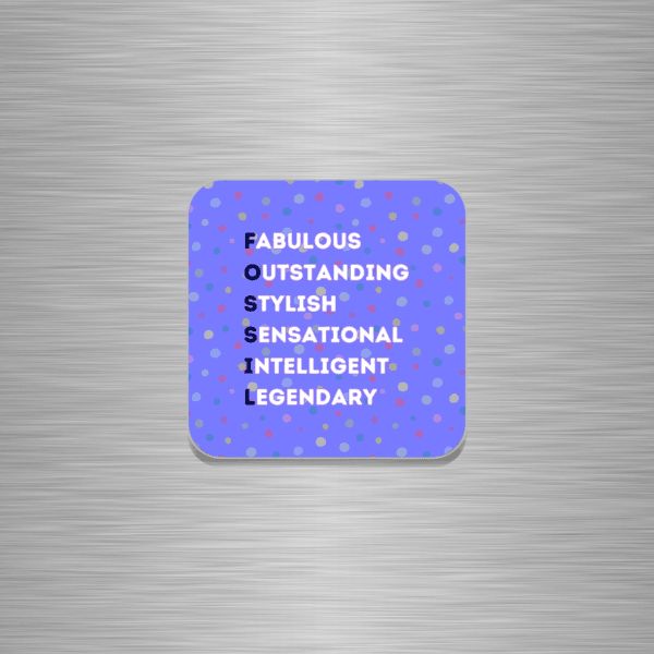 Fossil Word Play Funny Wooden Fridge Magnet