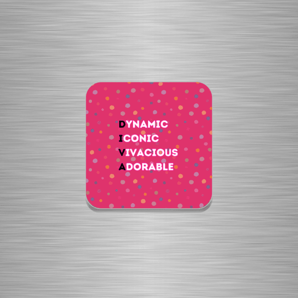 Diva Word Play Funny Wooden Fridge Magnet