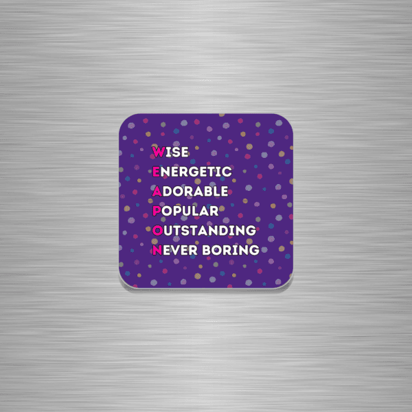 Weapon Word Play Funny Wooden Fridge Magnet