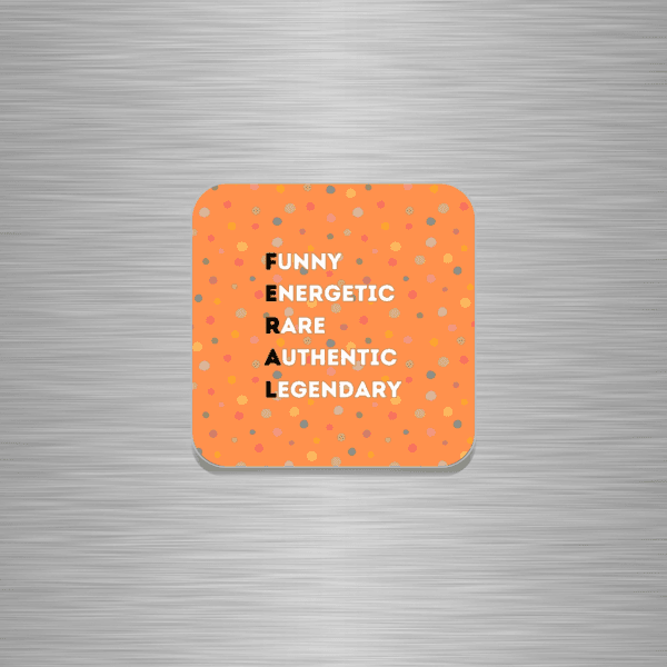 Feral Word Play Funny Wooden Fridge Magnet
