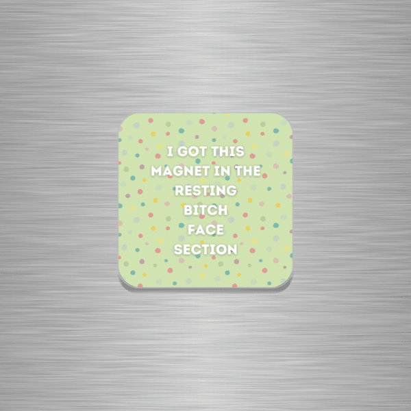 Resting Bitch Face Funny Wooden Fridge Magnet