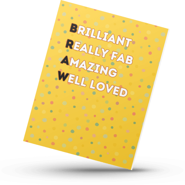 The Scottish Acronym Collection "Braw" Banter Greetings Card